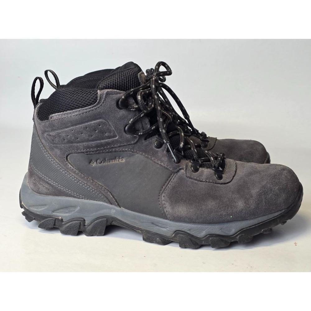 Columbia Men's Boots Size 10 Gray Black Suede Hiking Outdoor Waterproof Shoes